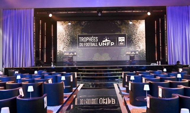 La scène des Trophées UNFP 2022 au Pavillon Gabriel
